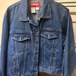 Wrangler Blue Denim Button-Front Jacket - Women's